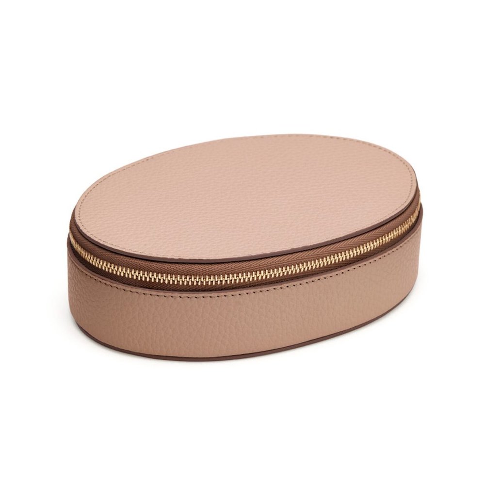 Cuyana Travel Jewery Case Leather Soft Rose